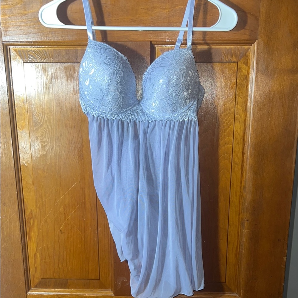 Elegant Lace Babydoll Lingerie in Light Blue